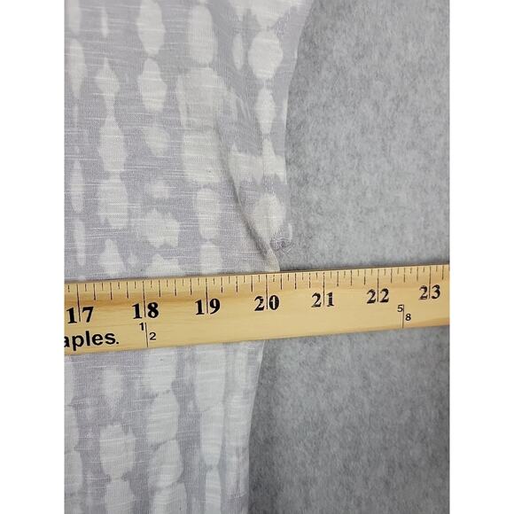 Torrid Gray Tie Dye SS V Neck Tie Front Stretch Button Up Shirt Women's 00 Large - Picture 9 of 12